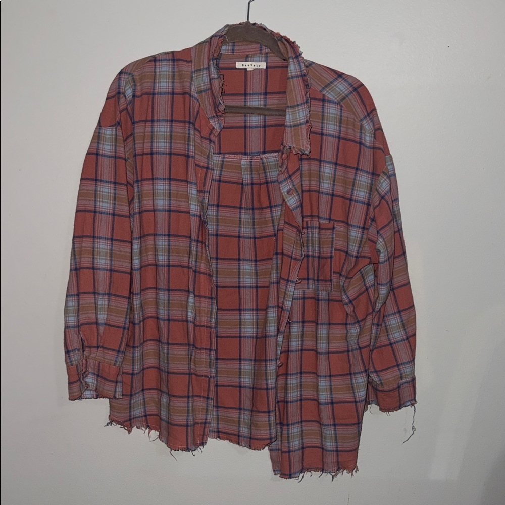 Flannel Button-Up Shirt